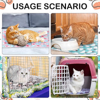 Reginary 4 Pcs Waterproof Guinea Pig Blankets Washable Small Animal Fleece Bedding Absorbent Guinea Pig Cage Liners Reusable Pet Pee Pad Sleep Mat for Hamster Ferret(Heart Pattern,35 x 24 Inch)