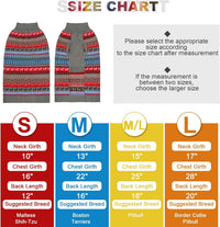 Dog Sweater - Winter Coat Apparel Clothes with Colorful Stripes for Cold Weather – Essentials for Dogs - Medium/Large / Grey - image 2