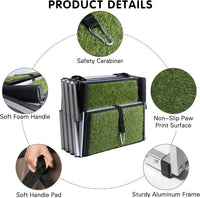 Folding Dog Stairs for Car, 16.9" Wide 4-Step Non-Slip Pet Steps – Essentials for Dogs - Green / 20In-4 Steps - image 4