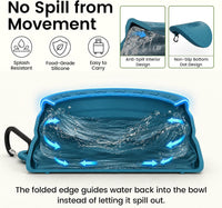 OHMO Spill Proof Collapsible Dog Bowl - 24oz / Peacock Blue - image 2