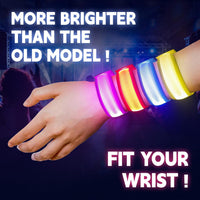 KIRALUMI 8 Pack LED Light Up Bracelets, 3 Modes - Multicolor - 8 PCS - image 3
