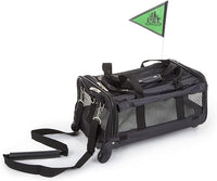 Sherpa on Wheels Indoor Pet Dog Carrier, Black Large for All Breed Sizes
