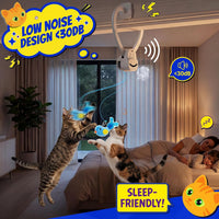 Interactive Doorway Cat Toy, No-Adhesive Clip-On for Indoor Cats – Essentials for Cats - Blue - image 3