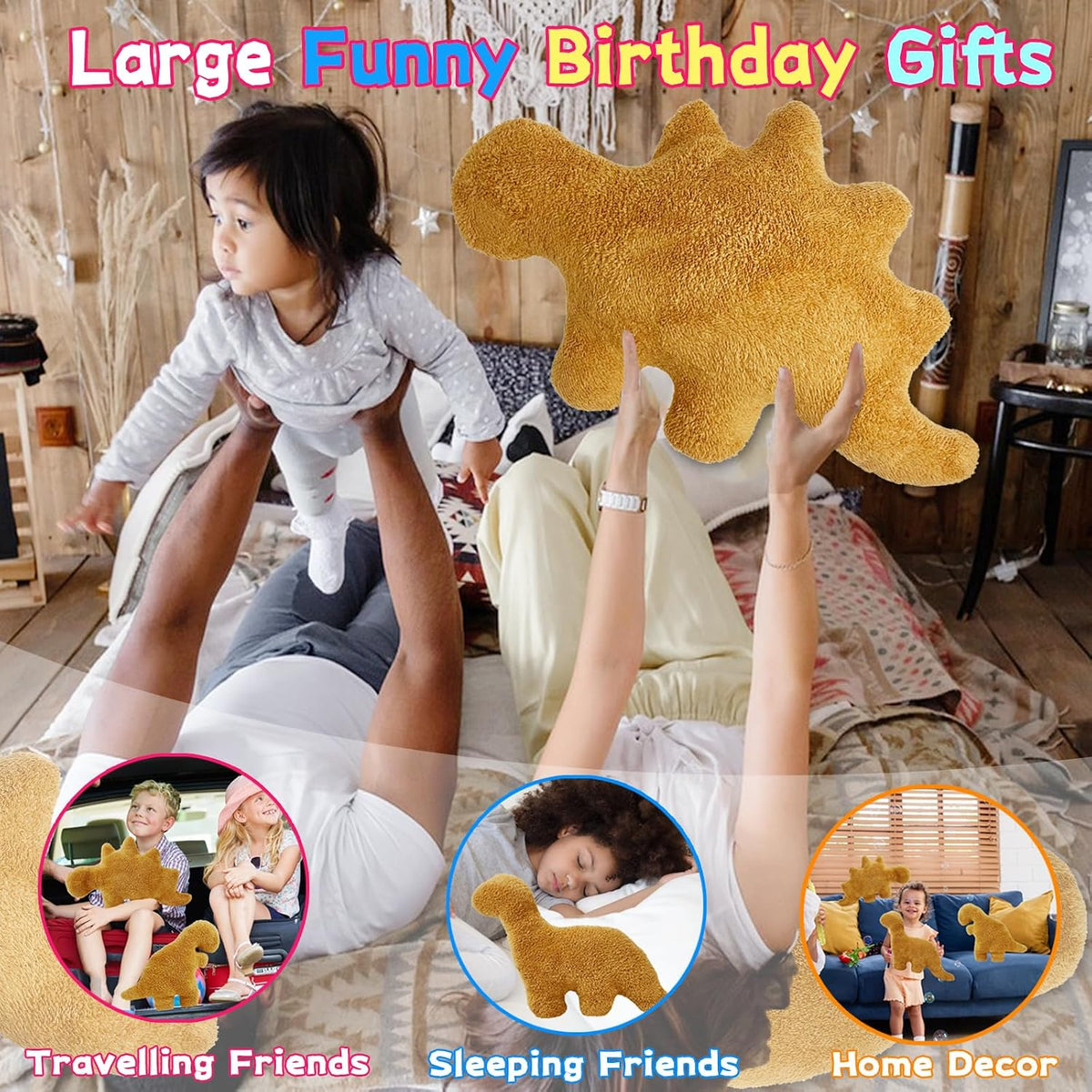 Isaacalyx Dino Nugget Pillow, Dinosaur Theme Party Decorations - Stegosaurus / Large - image 4