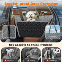 URPOWER 4 in 1 Dog Car Seat Cover for Back Seat - Gray / Standard - image 3