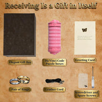 Cryptex Da Vinci Code Mini Cryptex Lock Puzzle Boxes with Hidden - Pink - image 3