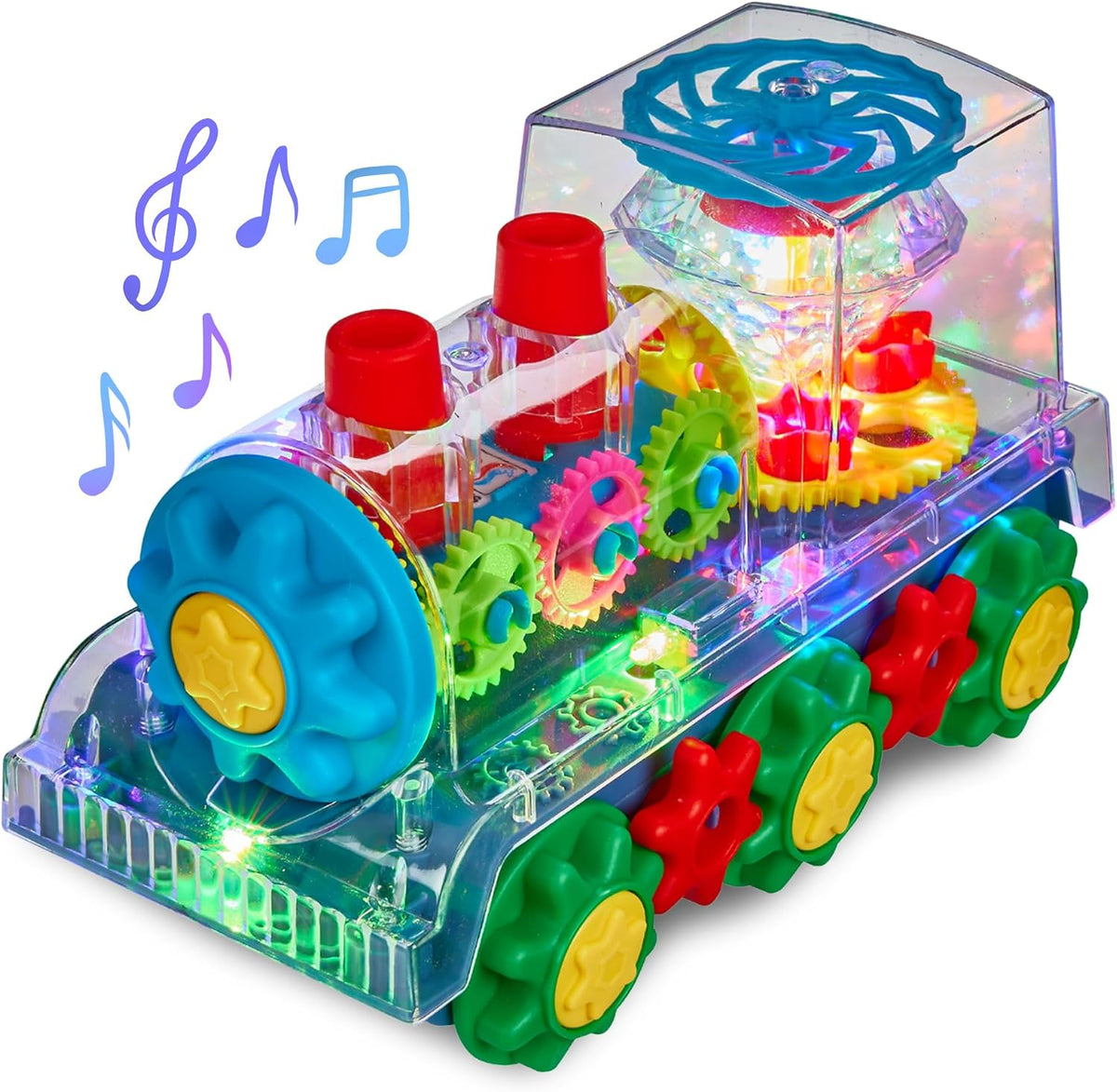 Playbees Light-Up Transparent Car - Bump & Go Train