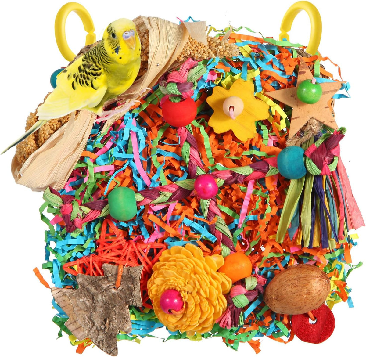 Bird Toys, Parakeet Toys Bird Foraging Toys Grass Mat Climbing Wall - Twinkle Star