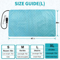 Cat Heating Pad with Smart Temperature and Timer Adjustable – Essentials for Cats - Blue 47*30'' - image 4