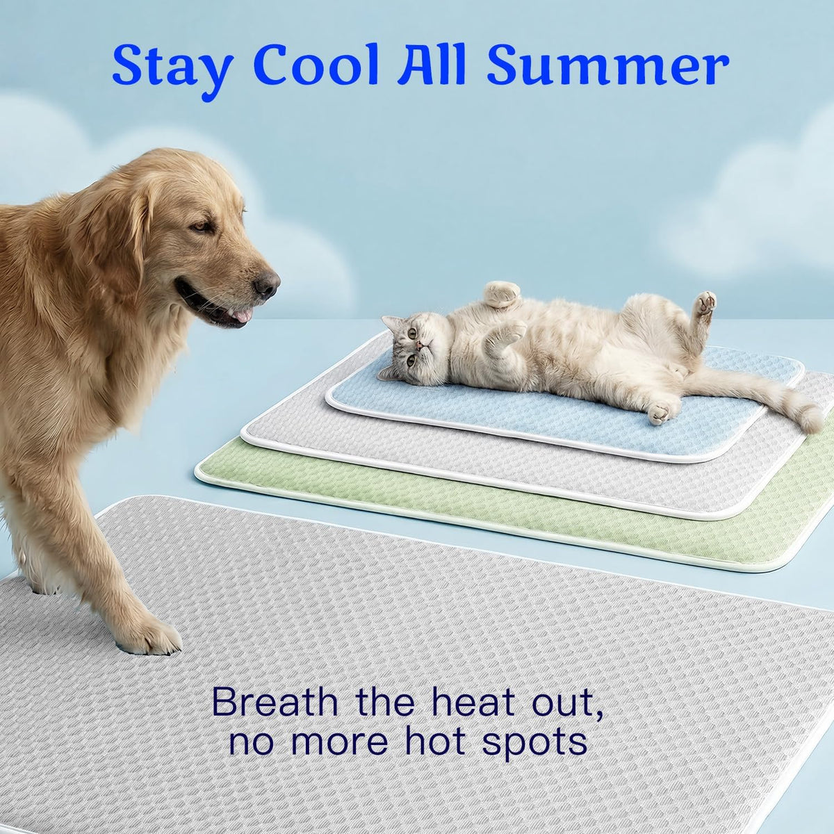 Mora Pets Dog Cooling Mat Instant Pet Cooling Pad Bed for Large Dogs - Grey / 40-Inch (Large) - image 3