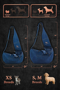 Noah & Paw Dog Sling Carrier for Small Dogs 5-18lb - Light Blue (Denim) / 18.0"L x 10.0"W x 5.5"H - image 4