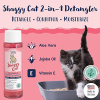 Bobbi Panter Cat Shampoo and Conditioner - Made in USA - All Natural 2-in-1 Formula for Reducing Shedding, Dander, Matting - Concentrated 10:1 for Professional Groomers - Watermelon Scent, 13 Oz