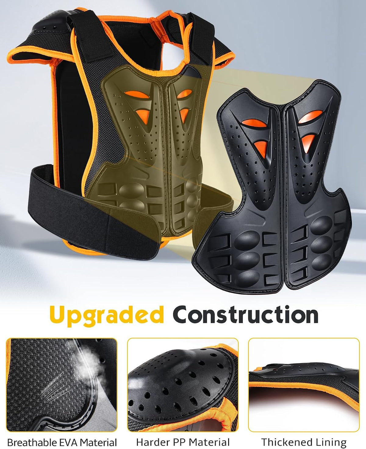 JUSTDOLIFE youth dirt bike gear set with chest protector, knee and elbow pads - view 23