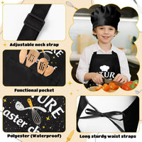 4Pcs Kids Apron and Chef Hat Set Gift for Girls Boys - Training & Master - image 3