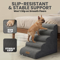 Miorun Dog Stairs for High Beds - Light Grey / 5.0 / Stairs 24.5"H - image 3