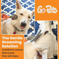 GoPets Small Pin Slicker Brush, Easy-Groom Pin Comb for Tangles & Shedding, Rounded Safety Tips, Dematting Brush for Short & Long Hair Cats, Dogs & Furry Pets, Ideal for Sensitive, Hard-to-Reach Areas
