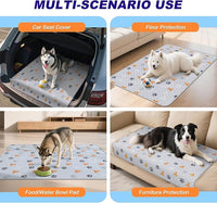 Washable Pee Pads for Dogs, 1 Pack Absorbent Reusable Training Dog Pads Pet Puppy Pads, Non-Slip Potty Pads for Whelping, Playpen, Crate, Bed, Orange, 63"x63"