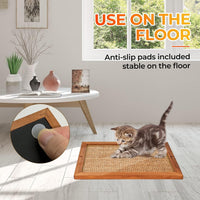 Cat Scratching Post - BXL, Natural Wooden Sisal Cat Wall Scratcher, Floor or Wall Mounted Vertical - Single - image 3
