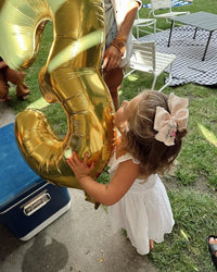 Blue Number 3 Balloon 40 Inch, 3 Balloon Number - Light Gold / Number 3 - image 3