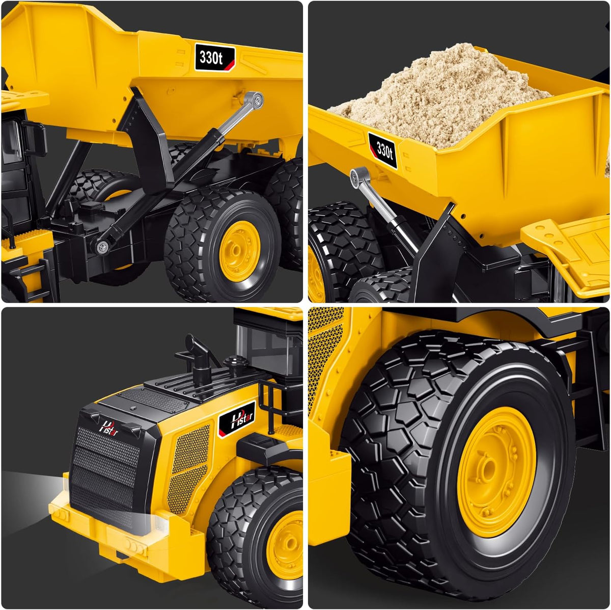 Leopmase 11 channel remote control forklift toy lifting a box with its fork raised - view 5