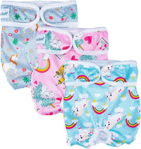 Pet Soft Female Dog Diapers, Puppy Diapers - Animals / X-Small:7''-10''