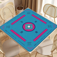 2F22E Mahjong Mat for Table 32.4" x 32.4" - Blue-2 - image 2