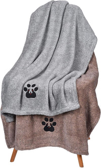Dogvingpk Dog Towels for Drying Dogs 2 Pack - Grey and Brown / M-36" * 28"