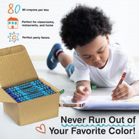 Lucky Art white crayons bulk refill pack, 80 regular size wrapped crayons - view 18