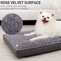KSIIA Washable Dog Bed for Crate Waterproof for Medium Dogs - Grey / 23.0"L x 17.0"W x 3.0"Th - image 2