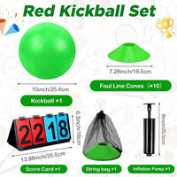 Jenaai blue kickball set with 10 inch ball, rubber bases, cones, scoreboard and pump - view 28