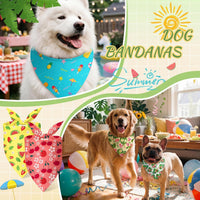 Abbylike 50 Pcs Halloween Dog Bandanas Bulk - Summer / 25.6 x 17.7 x 17.7" - image 2