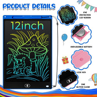 Tinlade 12 Pack LCD Writing Tablet for Kids - Pink, Green, Red, Blue / 12 Inch - image 2