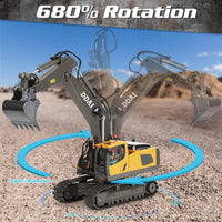 DDAI Remote Control Excavator Toys for 4 5+ Year Old Boys and Kids - Remote Control Excavator / Large - image 3