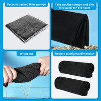 AQUANEAT 2 Pack Aquarium Bio Sponge Filter Media Pad Cut-to-Size Open - 20" x 20" x 0.5"H - image 3
