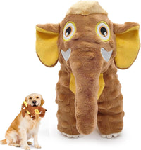 Letsmeet Plush Dog Toy with Crinkle Paper - Elephant