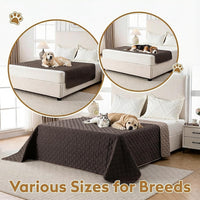 FunFurry Waterproof Dog Blanket, Couch Cover for Dogs Washable - 82 X 102 Inch - 1 Pack / Dark＆light Brown - image 4