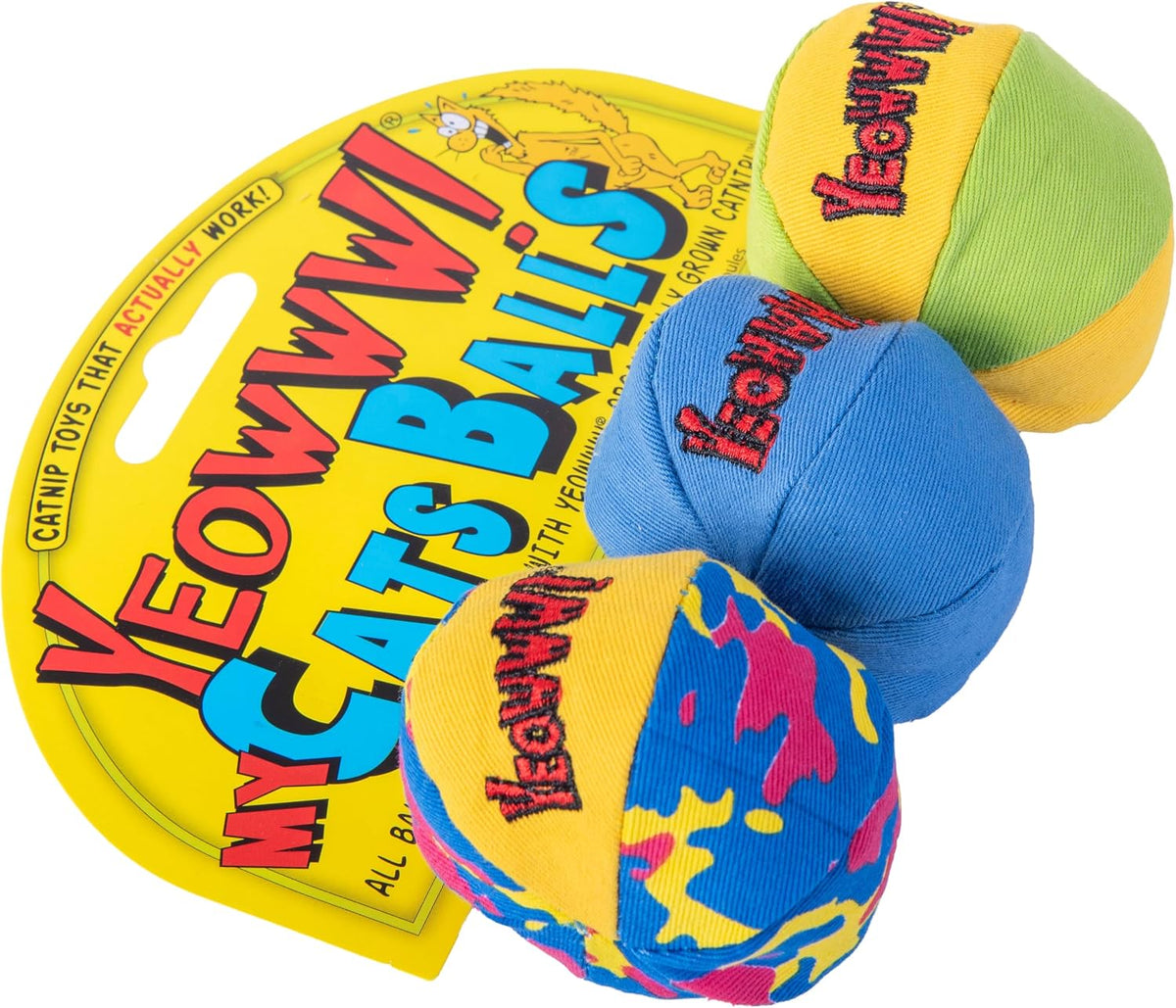 Yeowww! Catnip My Cats Balls Toys for Cats, Durable Cotton Twill - image 2