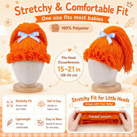 Halloween Cabbage Costume Yarn Wig - Orange 2 / High Ponytail - image 2