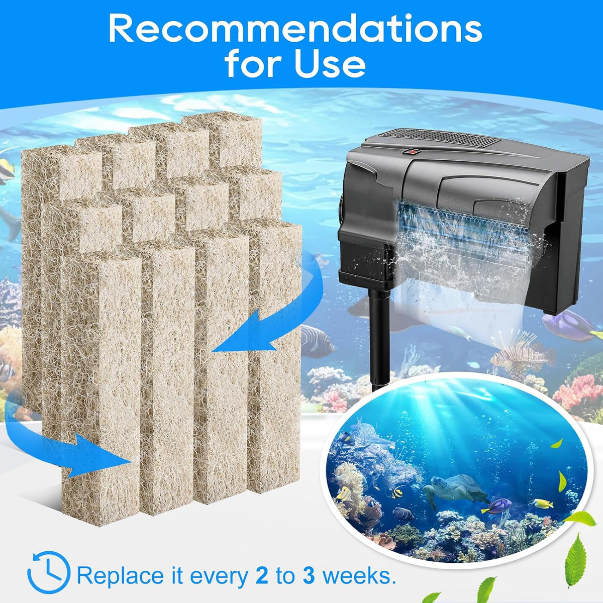 Replacement Filter Cartridges Compatible with Aqueon Quietflow 20 75 – Essentials for Fish - For Model 20 & 75, 6 Pack - image 3