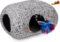Ameliade Betta Fish Tank Rock Cave Decor Aquarium Accessories - Small (1 Piece)
