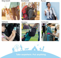 SVD.PET Dog Poop Bag Dispenser, Waste Bag Retractable, Black – Essentials for Dogs - 2-Pack -Black/Columbia Blue - image 3
