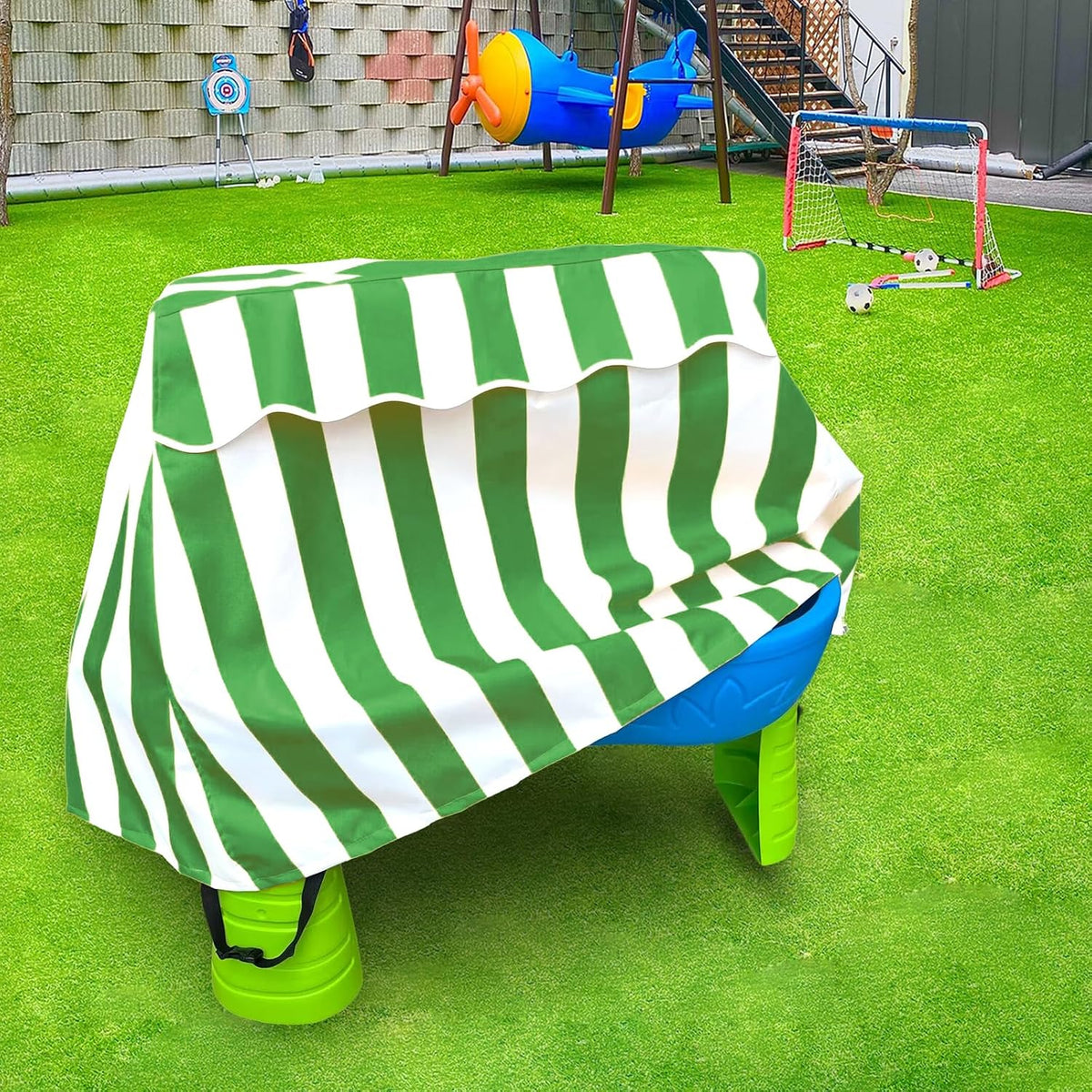Kids Water Table Cover Fit Rain Showers Splash Pond Water Table - Green