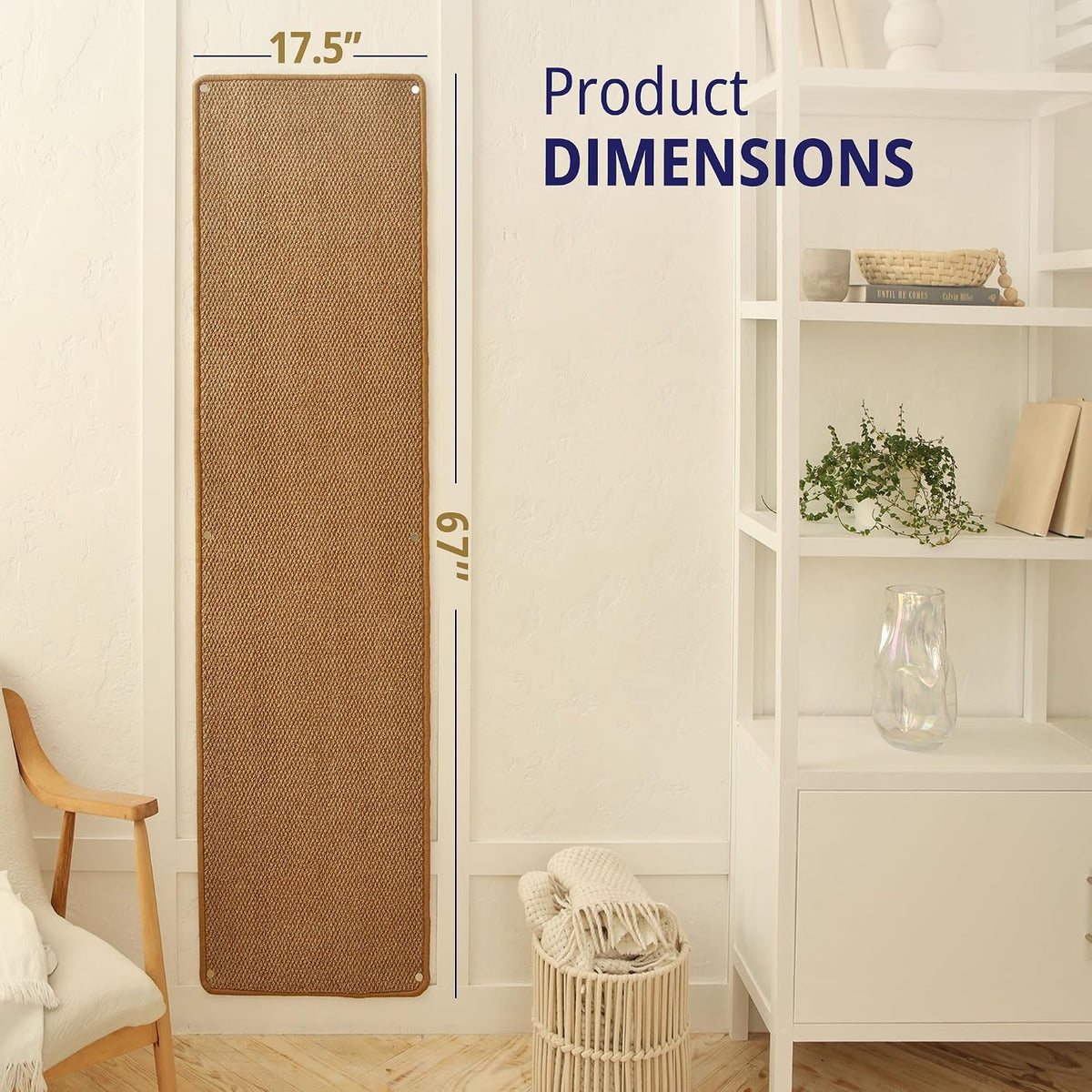 Cat Wall Climbing Carpet - Cat Wall Scratcher 67" x 17" with Fixed Nails – Essentials for Cats - image 2