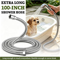 Dog Shower Attachment Metal - Silver / 3/4" Outdoor Faucet Adapter - image 4