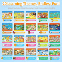 Qiaojoy Bilingual Interactive World Map for Kids Learning Educational - Search and find - image 3