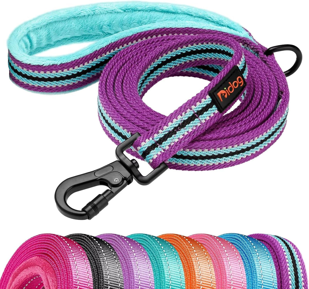 6FT Reflective Dog Leash for Small Medium Dogs, 5/8" Width - Mixed-Blue / 3/4''x 6 FT