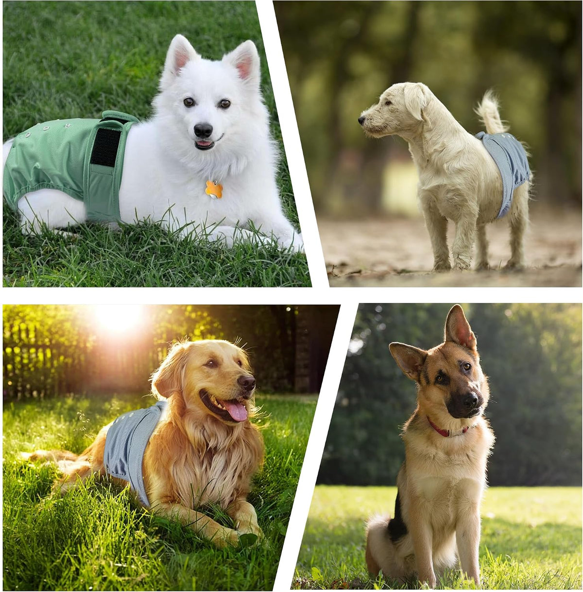 Reusable Dog Diapers Female Washable 3 Pack S Flowers for Heat – Essentials for Dogs - Light colored series / S(Newborn-11.5"Waist) / 3 - image 4