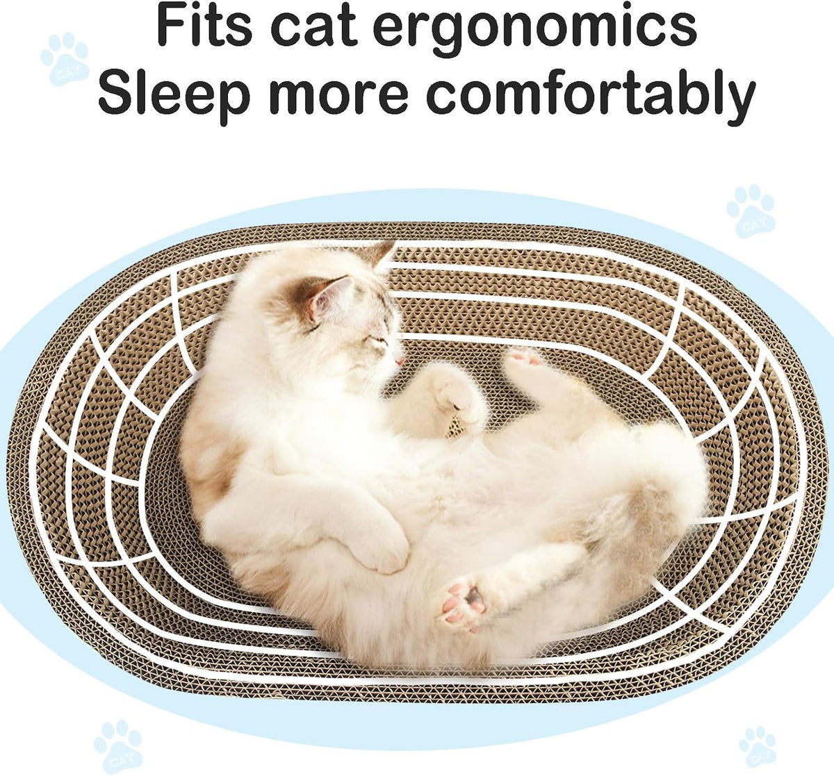 Cat Scratcher Bed 23.6x14.9” Extra Large Cardboard Cat Scratching Bed – Essentials for Cats - 2PC-23.6 x 14.9 x 3.9 inches - image 3