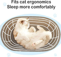 Cat Scratcher, 19.6x12.5 inches Cardboard Cat Scratching Board, Large Cat Scratchers for Indoor Cats, Bowl-Shaped Cat Scratch Pad Bed with Catnip