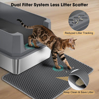 FURTIME Stainless Steel Cat Litter Box - Grey / Large - image 2
